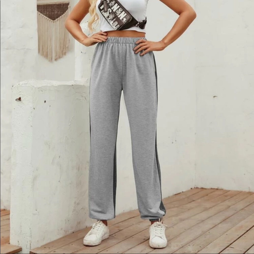 Shein Two-Toned Elastic Waist Sweatpants